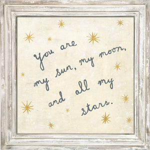 Art Print - My Sun, My Moon-Art Print-36" x 36"-Whitewash Frame-Jack and Jill Boutique