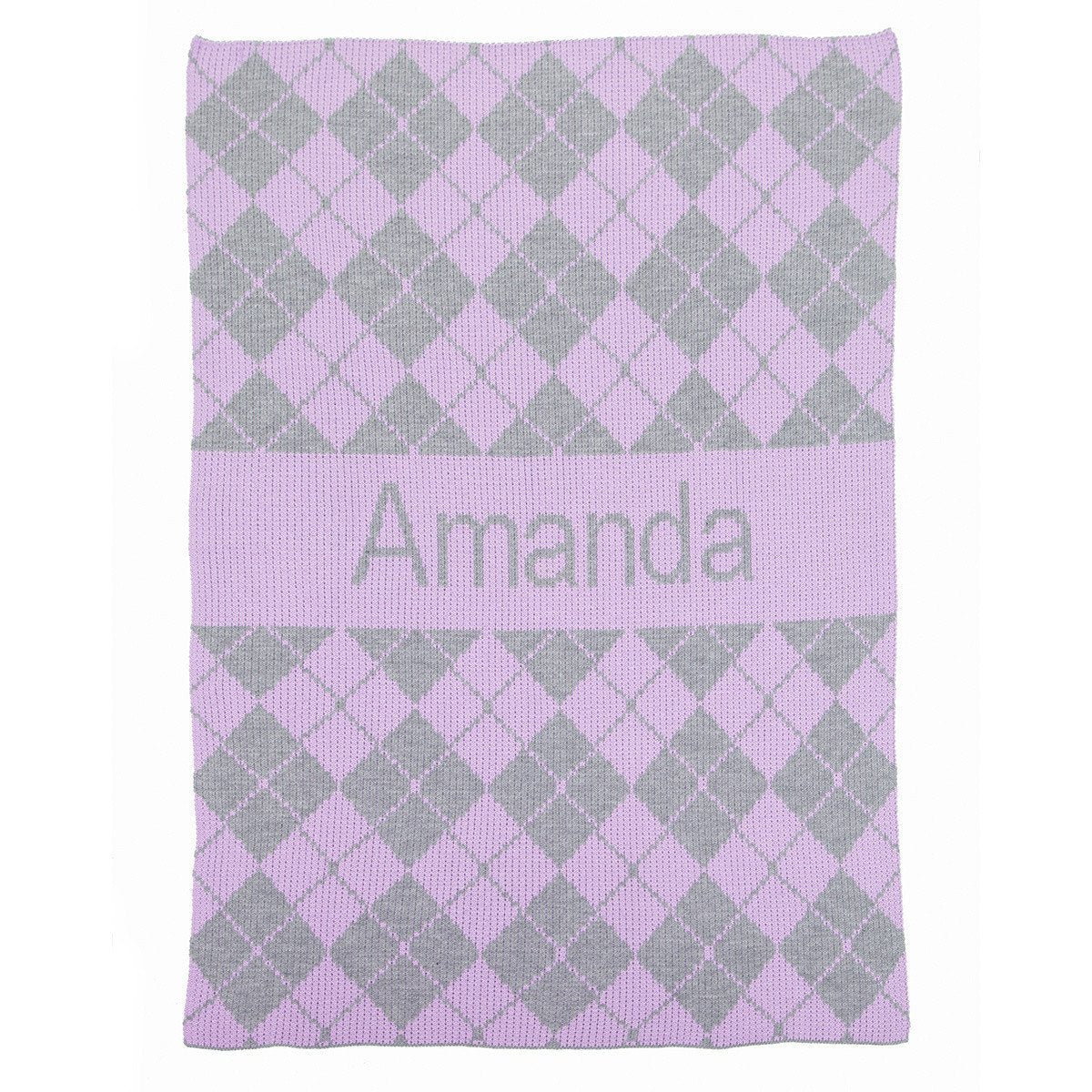 Argyle &amp; Name Personalized Stroller Blanket or Baby Blanket-Blankets-Jack and Jill Boutique