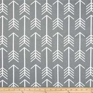 Arrow Print Fabric-Fabric-Cool Gray-Jack and Jill Boutique