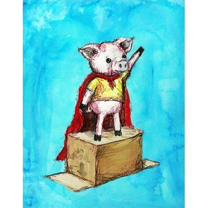 Arthur The Pig | Canvas Wall Art-Canvas Wall Art-Jack and Jill Boutique
