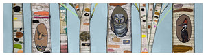 Aviary Narrow - Ice Blue Wall Art-Wall Art-48x12 Canvas-Jack and Jill Boutique