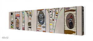 Aviary Narrow Wall Art-Wall Art-48x12 Canvas-Jack and Jill Boutique