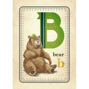 B is for Bear | Canvas Wall Art-Canvas Wall Art-Jack and Jill Boutique