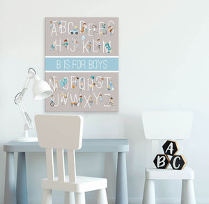 B is for Boys - Personalize It! Wall Art-Wall Art-Jack and Jill Boutique