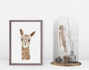 Baby Alpaca Portrait - Mini Framed Canvas-Mini Framed Canvas-Jack and Jill Boutique