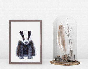 Baby Badger Portrait - Mini Framed Canvas-Mini Framed Canvas-Jack and Jill Boutique