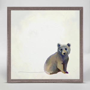 Baby Bear Sitting - Mini Framed Canvas-Mini Framed Canvas-Jack and Jill Boutique
