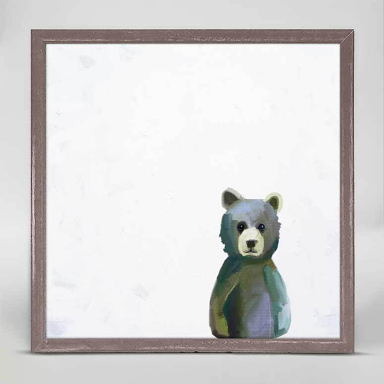 Baby Bear Standing - Mini Framed Canvas-Mini Framed Canvas-Jack and Jill Boutique