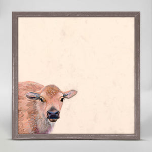 Baby Bison - Mini Framed Canvas-Mini Framed Canvas-Jack and Jill Boutique
