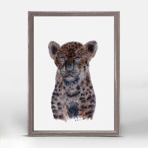 Baby Black Panther Portrait - Mini Framed Canvas-Mini Framed Canvas-Jack and Jill Boutique