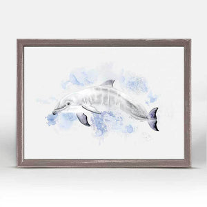 Baby Dolphin Portrait - Mini Framed Canvas-Mini Framed Canvas-Jack and Jill Boutique