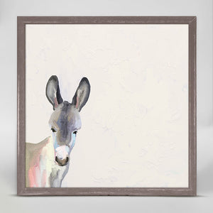 Baby Donkey - Mini Framed Canvas-Mini Framed Canvas-Jack and Jill Boutique
