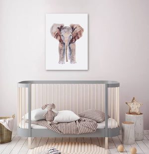 Baby Elephant Portrait Wall Art-Wall Art-Jack and Jill Boutique