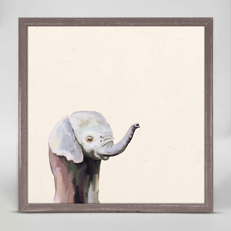Baby Elephant - Mini Framed Canvas-Mini Framed Canvas-Jack and Jill Boutique