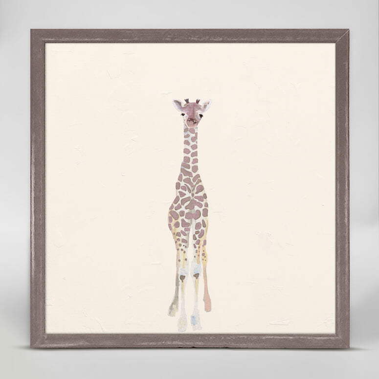 Baby Giraffe - Mini Framed Canvas-Mini Framed Canvas-Jack and Jill Boutique