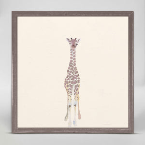Baby Giraffe - Mini Framed Canvas-Mini Framed Canvas-Jack and Jill Boutique