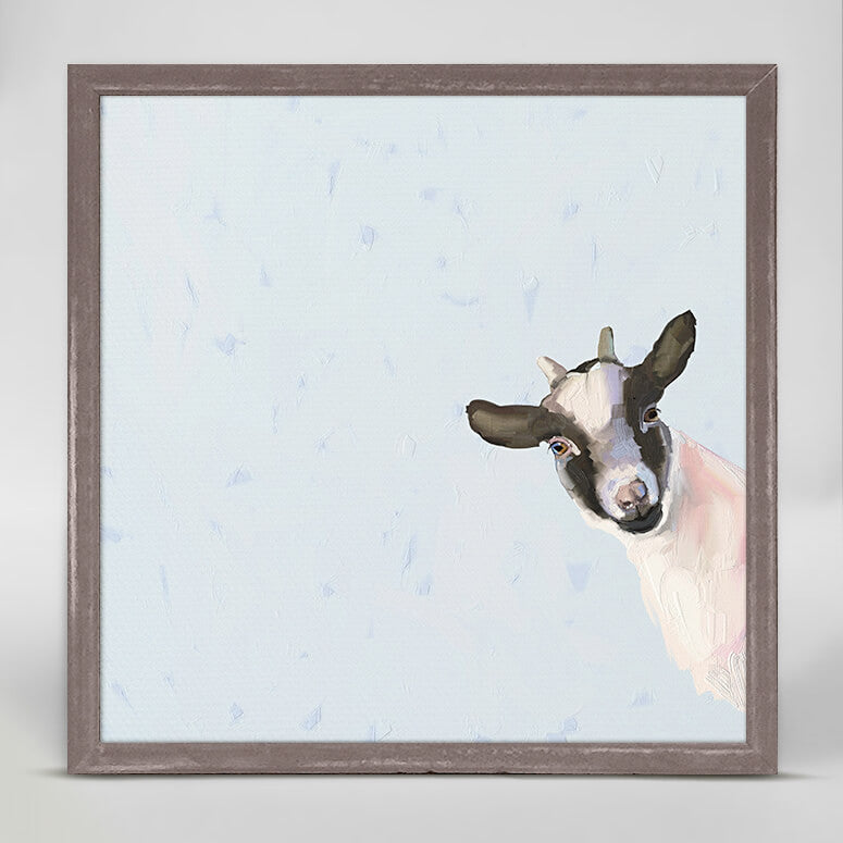 Baby Goat - Mini Framed Canvas-Mini Framed Canvas-Jack and Jill Boutique