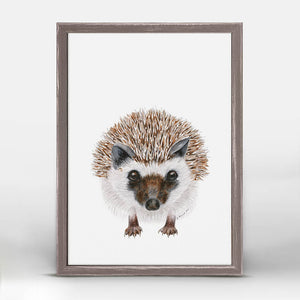 Baby Hedgehog Portrait - Mini Framed Canvas-Mini Framed Canvas-Jack and Jill Boutique