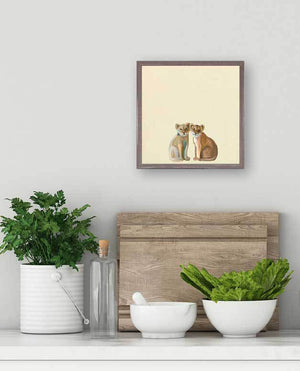 Baby Lion Cubs - Mini Framed Canvas-Mini Framed Canvas-Jack and Jill Boutique