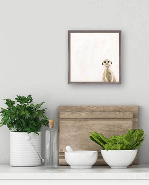 Baby Meerkat - Mini Framed Canvas-Mini Framed Canvas-Jack and Jill Boutique