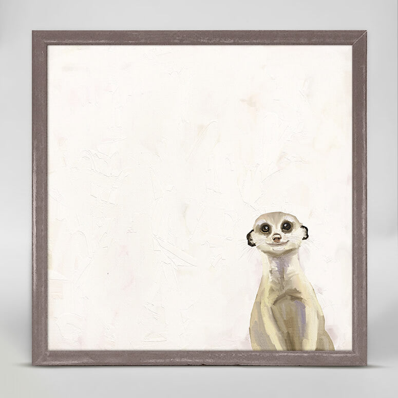 Baby Meerkat - Mini Framed Canvas-Mini Framed Canvas-Jack and Jill Boutique
