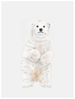 Baby Polar Bear Portrait Wall Art-Wall Art-Jack and Jill Boutique
