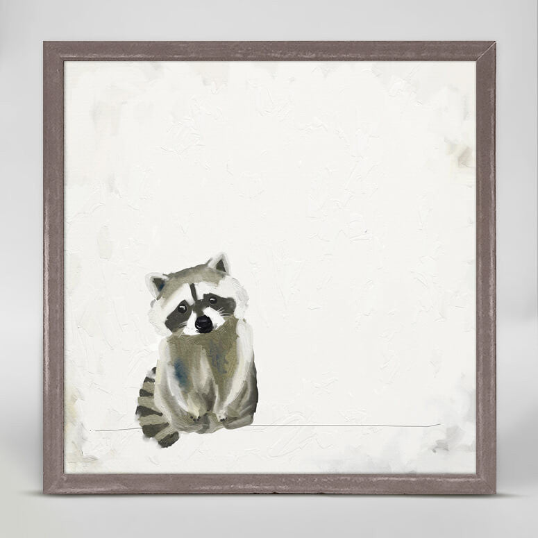 Baby Raccoon Kit - Mini Framed Canvas-Mini Framed Canvas-Jack and Jill Boutique