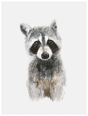 Baby Raccoon Portrait Wall Art-Wall Art-Jack and Jill Boutique