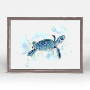 Baby Sea Turtle Portrait - Mini Framed Canvas-Mini Framed Canvas-Jack and Jill Boutique