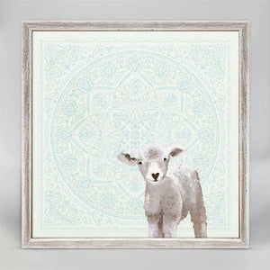 Baby Sheep - Bandana Mini Framed Canvas-Mini Framed Canvas-Jack and Jill Boutique
