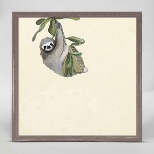 Baby Sloth - Mini Framed Canvas-Mini Framed Canvas-Jack and Jill Boutique