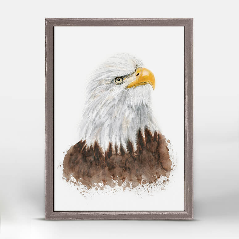 Bald Eagle Portrait - Mini Framed Canvas-Mini Framed Canvas-Jack and Jill Boutique