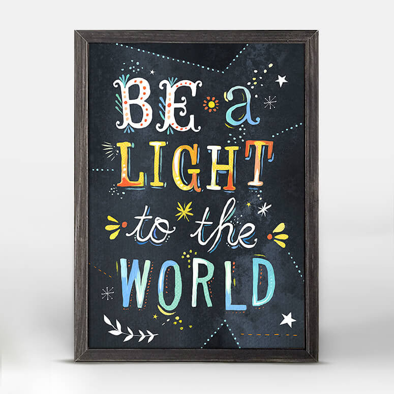 Be a Light to the World - Mini Framed Canvas-Mini Framed Canvas-Jack and Jill Boutique