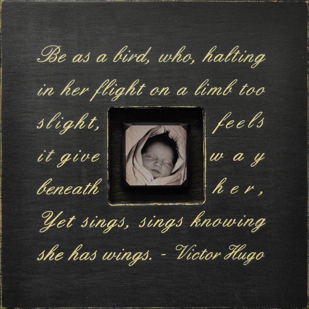 Handmade Wood Photobox with quote "Be As a Bird"-Photoboxes-Jack and Jill Boutique