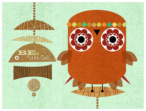 Be Wise Owl Wall Art-Wall Art-Jack and Jill Boutique