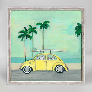 Beach Bug Mini Framed Canvas-Mini Framed Canvas-Jack and Jill Boutique