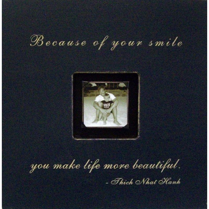 Handmade Wood Photobox with quote "Because of Your Smile"-Photoboxes-Jack and Jill Boutique