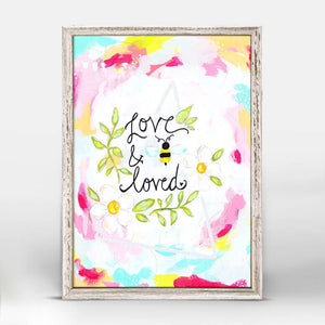 Bee Loved - Mini Framed Canvas-Mini Framed Canvas-Jack and Jill Boutique