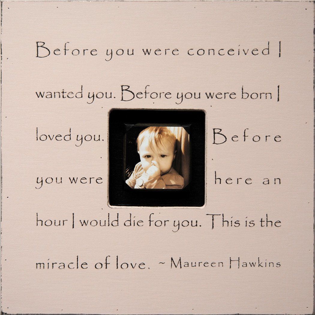 Handmade Wood Photobox with quote "Before You Were Conceived"-Photoboxes-Jack and Jill Boutique