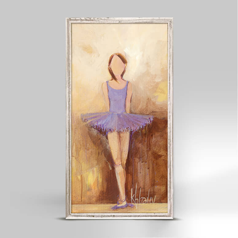 Belle of the Ballet - Purple Mini Framed Canvas-Mini Framed Canvas-Jack and Jill Boutique