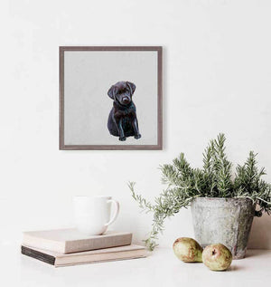Best Friend - Baby Black Lab Mini Framed Canvas-Mini Framed Canvas-Jack and Jill Boutique