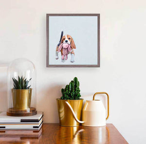 Best Friend - Beagle And Bunny Mini Framed Canvas-Mini Framed Canvas-Jack and Jill Boutique