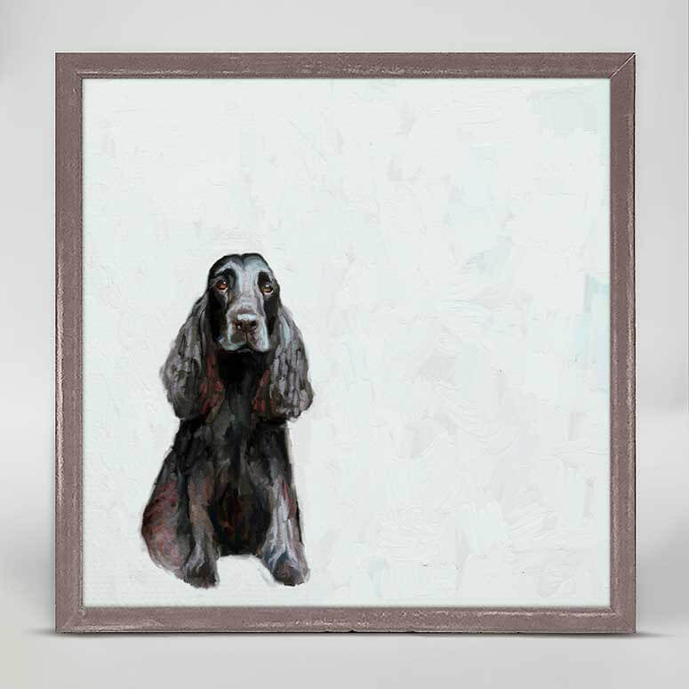 Best Friend - Black Cocker Spaniel Mini Framed Canvas-Mini Framed Canvas-Jack and Jill Boutique