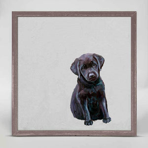 Best Friend - Black Lab Pup Mini Framed Canvas-Mini Framed Canvas-Jack and Jill Boutique
