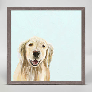 Best Friend - Blonde Retriever Mini Framed Canvas-Mini Framed Canvas-Jack and Jill Boutique