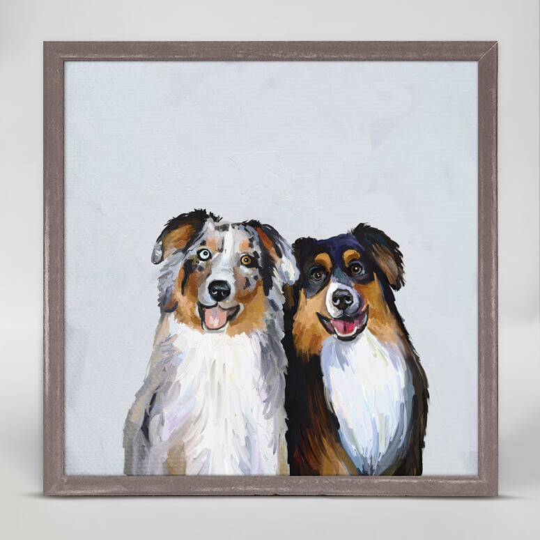 Best Friend - Border Collies Mini Framed Canvas-Mini Framed Canvas-Jack and Jill Boutique