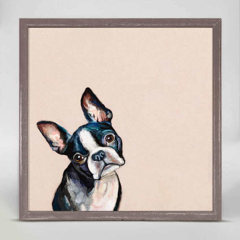 Best Friend - Boston Terrier Mini Framed Canvas-Mini Framed Canvas-Jack and Jill Boutique
