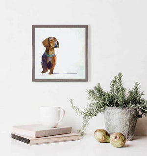Best Friend - Dachshund Mini Framed Canvas-Mini Framed Canvas-Jack and Jill Boutique