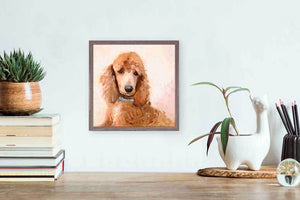 Best Friend - Fancy Apricot Poodle Mini Framed Canvas-Mini Framed Canvas-Jack and Jill Boutique
