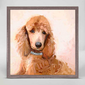 Best Friend - Fancy Apricot Poodle Mini Framed Canvas-Mini Framed Canvas-Jack and Jill Boutique
